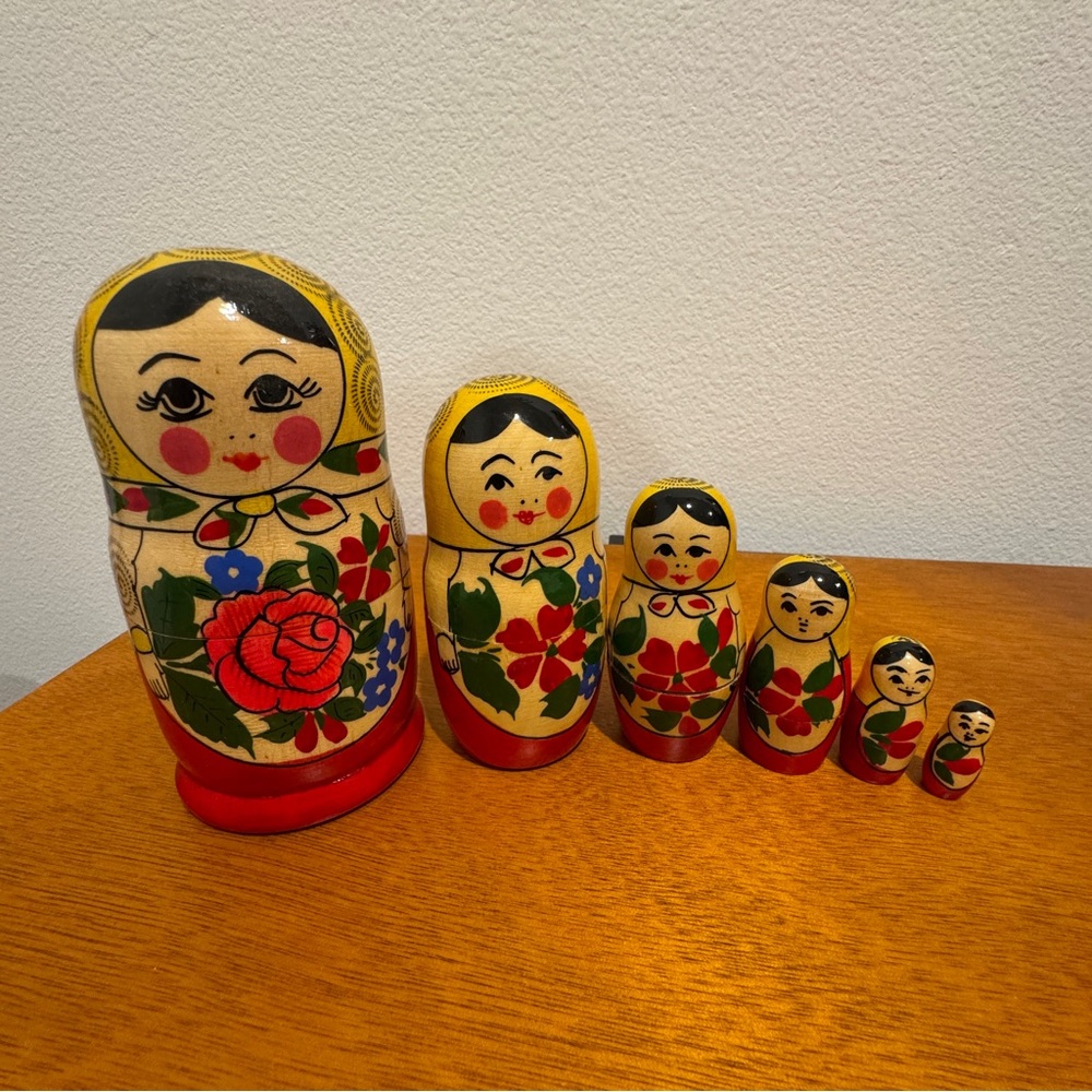 Colorful Russian Matryoshka Nesting Dolls